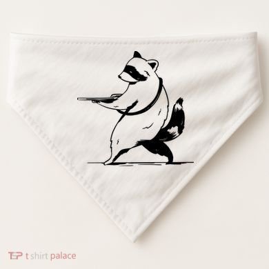 Raccoon Gun USA-Made Doggie Bandana