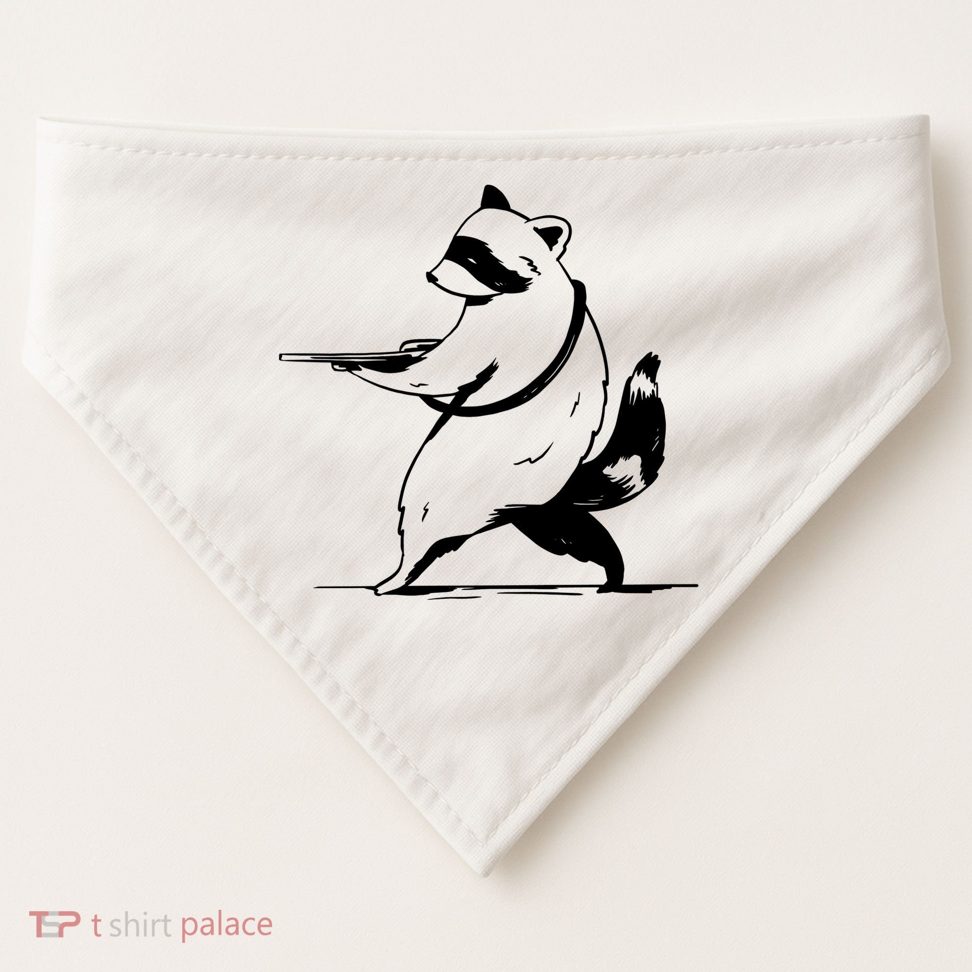 Raccoon Gun USA-Made Doggie Bandana