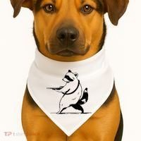 Raccoon Gun USA-Made Doggie Bandana thumb 1