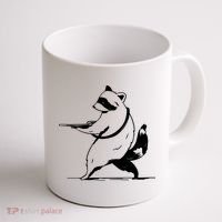 Raccoon Gun Coffee Mug thumb 1