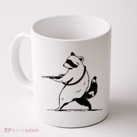 Raccoon Gun Coffee Mug thumb 0