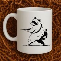 Raccoon Gun Coffee Mug thumb 2