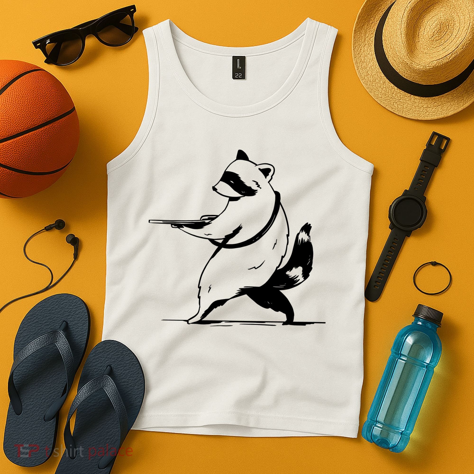 Raccoon Gun Tank Top