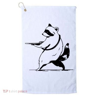 Raccoon Gun Golf Towel