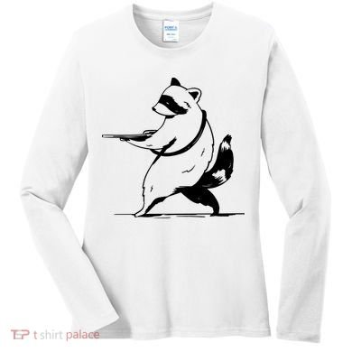 Raccoon Gun Women's Long Sleeve Shirt