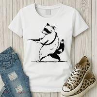 Raccoon Gun Women's T-Shirt thumb 3