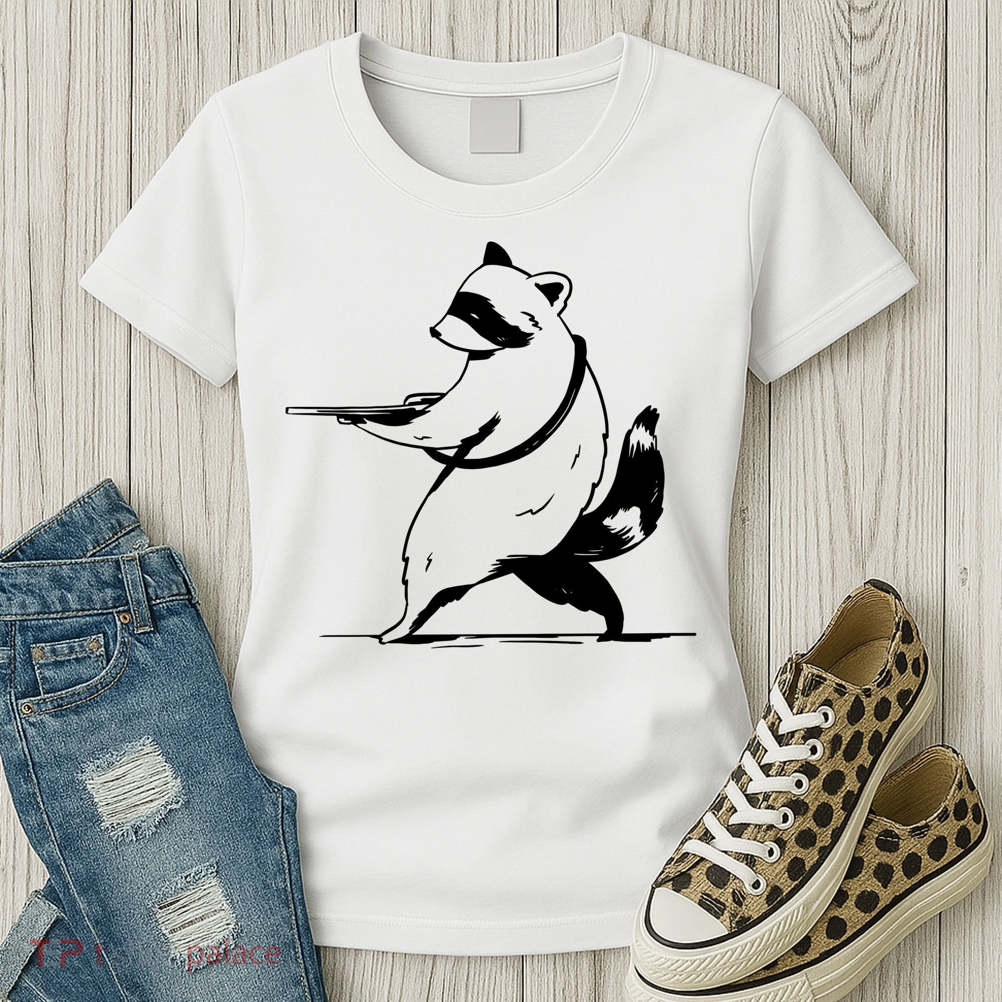 Raccoon Gun Women's T-Shirt