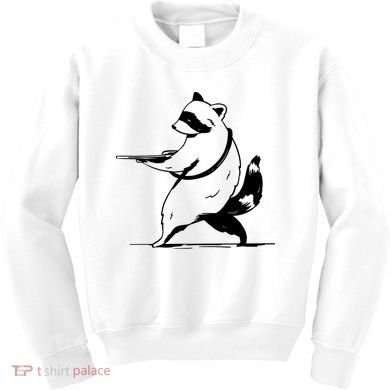 Raccoon Gun Kids Sweatshirt