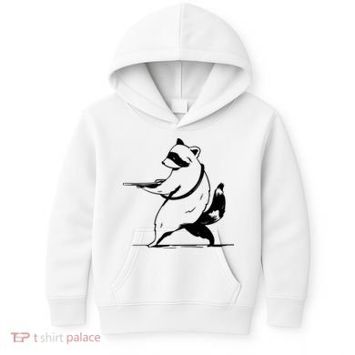 Raccoon Gun Kids Hoodie