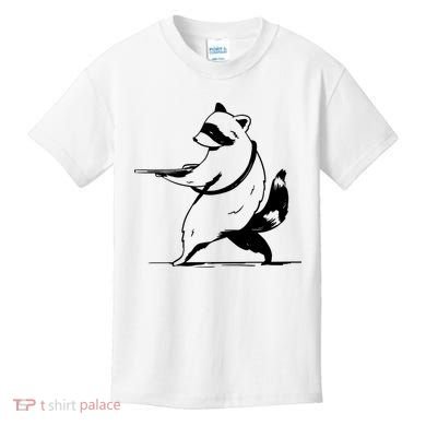 Raccoon Gun Kids T-Shirt