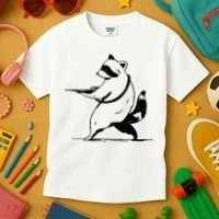 Raccoon Gun Kids T-Shirt thumb 3