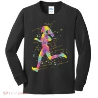Running Girl Kids Long Sleeve Shirt thumb 0
