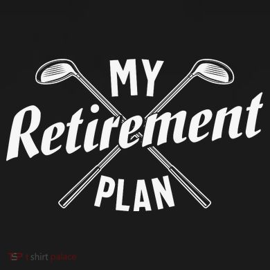Retired Golfing Retirement Plan Flat Bill Trucker Hat