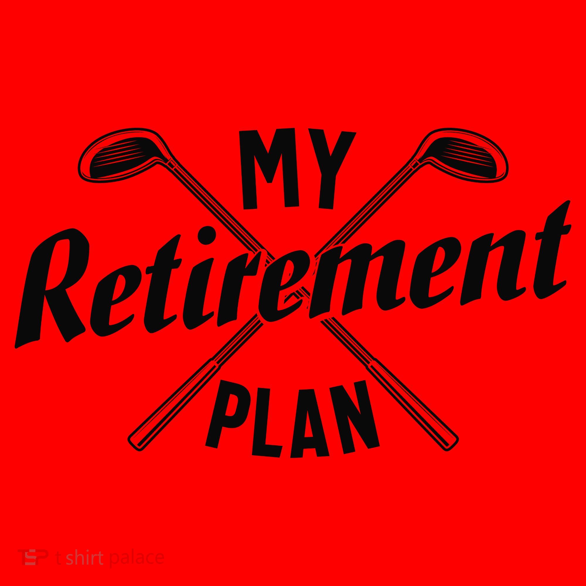 Retired Golfing Retirement Plan Santa Hat