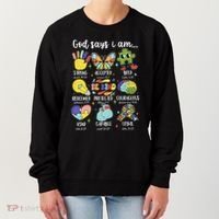 Retro God Says I Am Autism Be Kind Puzzle Autism Awareness Gift Women's Sweatshirt thumb 0