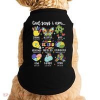 Retro God Says I Am Autism Be Kind Puzzle Autism Awareness Gift Doggie Tank thumb 0