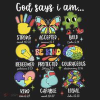 Retro God Says I Am Autism Be Kind Puzzle Autism Awareness Gift Beanie thumb 2