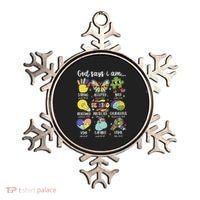 Retro God Says I Am Autism Be Kind Puzzle Autism Awareness Gift Ornament thumb 0