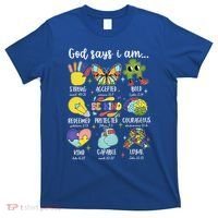 Retro God Says I Am Autism Be Kind Puzzle Autism Awareness Gift T-Shirt thumb 0