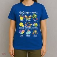 Retro God Says I Am Autism Be Kind Puzzle Autism Awareness Gift T-Shirt thumb 4