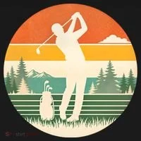 Retro Golf Sunset Golfing Golfer Bucket Hat thumb 4