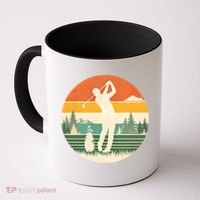 Retro Golf Sunset Golfing Golfer Coffee Mug thumb 0