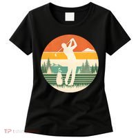 Retro Golf Sunset Golfing Golfer Women's T-Shirt thumb 0