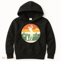 Retro Golf Sunset Golfing Golfer Kids Hoodie thumb 0