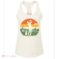 Retro Golf Sunset Golfing Golfer Women's Tank Top thumb 0