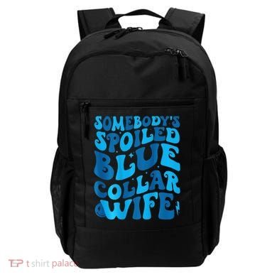 Retro Groovy Somebody's Spoiled Blue Collar Wife Backpack