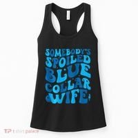 Retro Groovy Somebody's Spoiled Blue Collar Wife Women's Tank Top thumb 0
