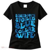 Retro Groovy Somebody's Spoiled Blue Collar Wife Women's T-Shirt thumb 0