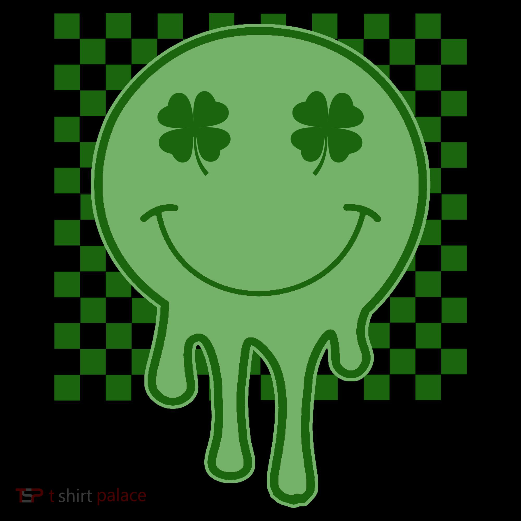 Retro Groovy St Patricks Smiley Coaster