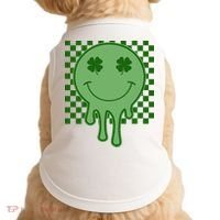 Retro Groovy St Patricks Smiley Doggie Tank thumb 0