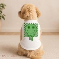 Retro Groovy St Patricks Smiley Doggie Tank thumb 2