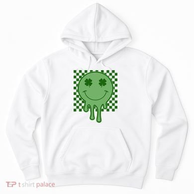 Retro Groovy St Patricks Smiley Hoodie