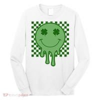 Retro Groovy St Patricks Smiley Long Sleeve Shirt thumb 0