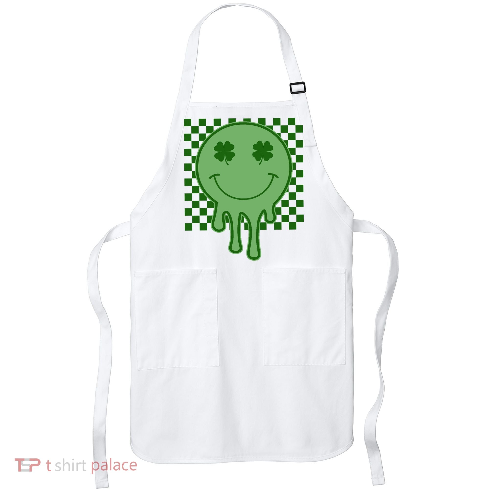 Retro Groovy St Patricks Smiley Apron