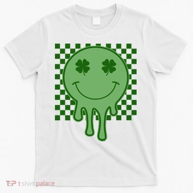 Retro Groovy St Patricks Smiley T-Shirt