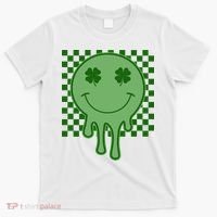 Retro Groovy St Patricks Smiley T-Shirt thumb 0