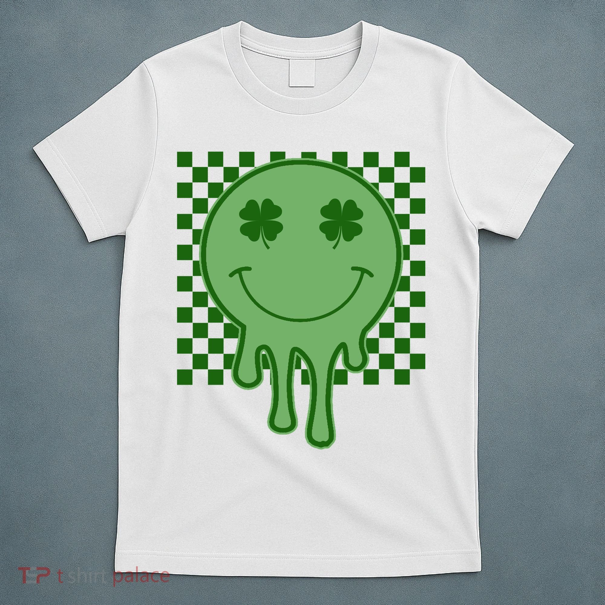 Retro Groovy St Patricks Smiley T-Shirt