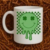 Retro Groovy St Patricks Smiley Coffee Mug thumb 2