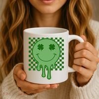 Retro Groovy St Patricks Smiley Coffee Mug thumb 3