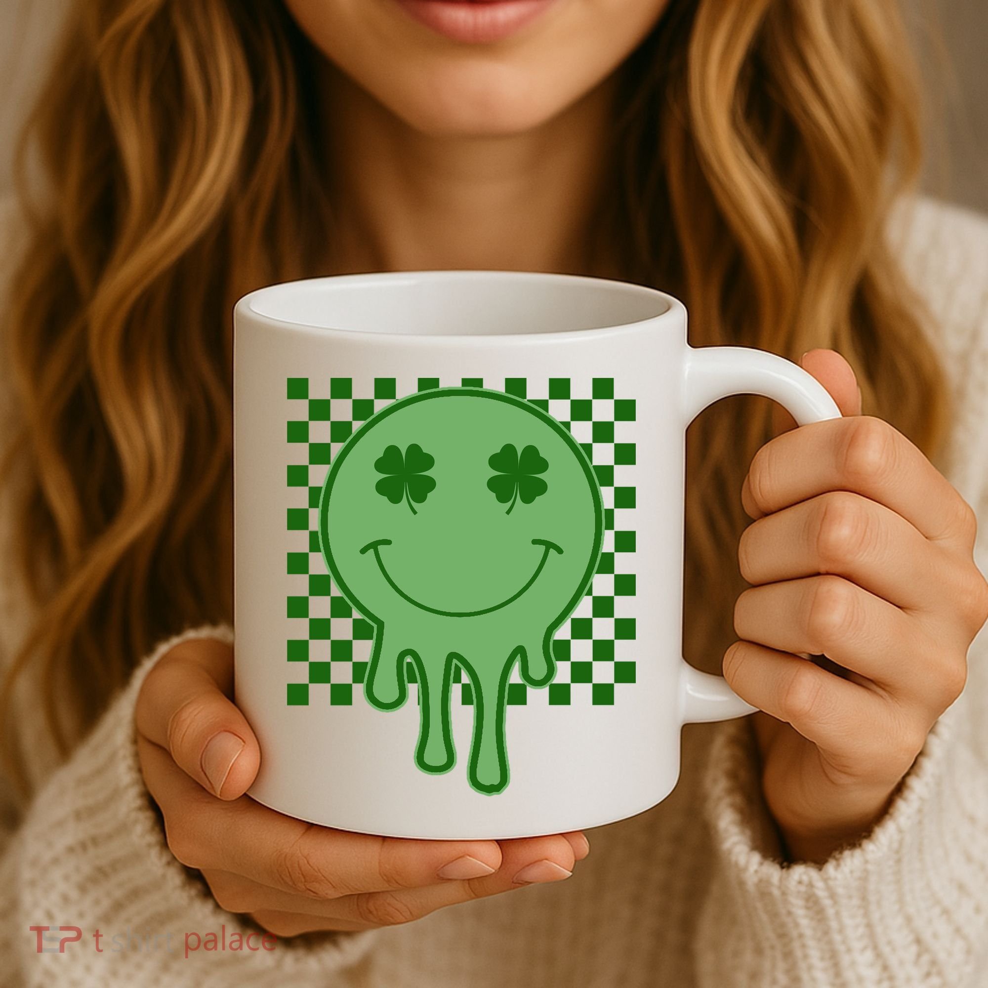 Retro Groovy St Patricks Smiley Coffee Mug