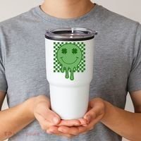 Retro Groovy St Patricks Smiley Tumbler thumb 2