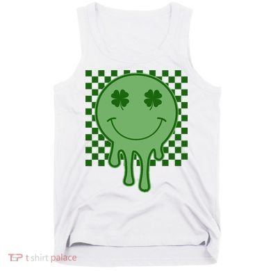 Retro Groovy St Patricks Smiley Tank Top