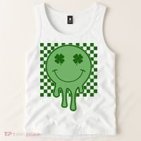 Retro Groovy St Patricks Smiley Tank Top thumb 2