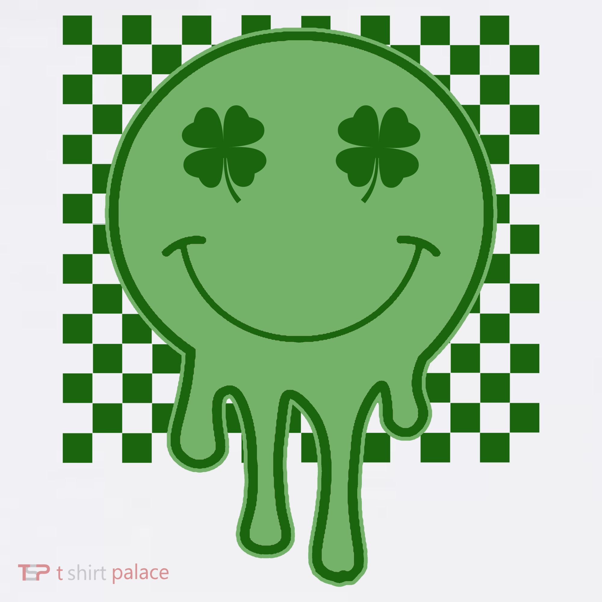 Retro Groovy St Patricks Smiley Golf Towel