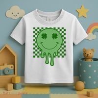 Retro Groovy St Patricks Smiley Toddler T-Shirt thumb 3
