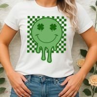 Retro Groovy St Patricks Smiley Women's T-Shirt thumb 2